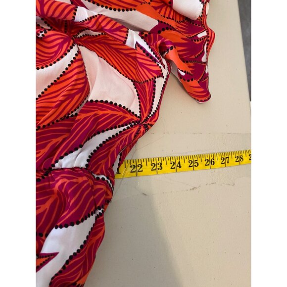 NWT Liz Claiborne Kimono Dress Short Sleeve Orange Red Floral 3X - Picture 9 of 11